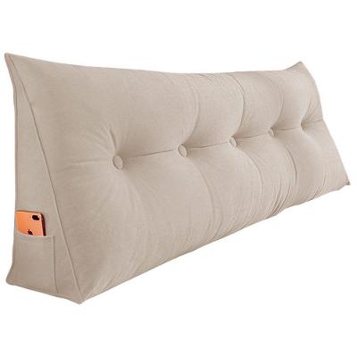 Almofada Para Cabeceira Spot 160cm Com Porta Celular Bege