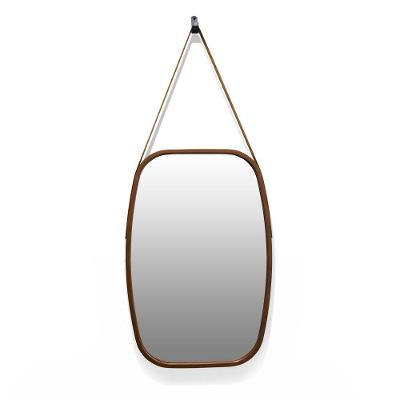 Espelho Retangular Moldura De Plastíco Caramelo 65X43,5 Cm