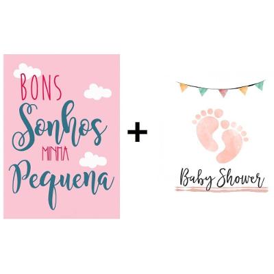Kit Com 2 Placass Para Quarto Infantil Menina - Carisma