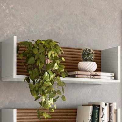 Nicho De Parede 60 Cm 14064 Off White Cristal Ripado Madeira Dmad Off White Cristal Ripado Madeira