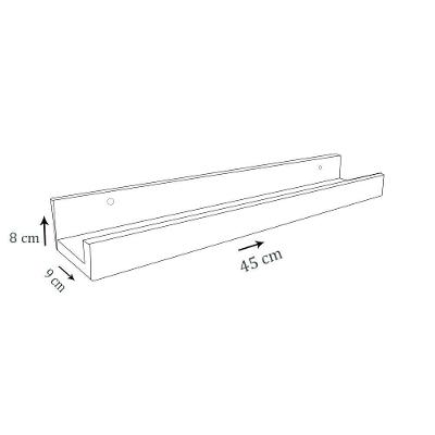 Prateleira Esmalteria Simples 45 Cm Branco Em Mdf