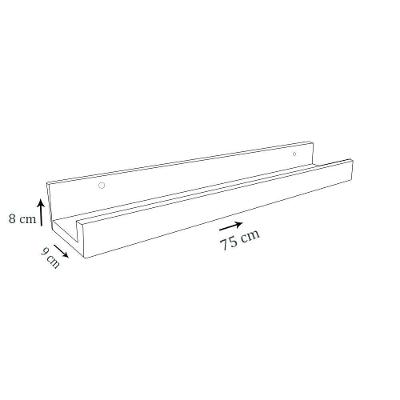 Prateleira Esmalteria Simples 75 Cm Branco Em Mdf