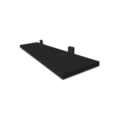 Prateleira Simples Preta 40X20 Cm Com Suporte Em Mdf