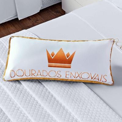 Almofada Retangular Hotelaria Liso Branco 60cm X 40cm Suede