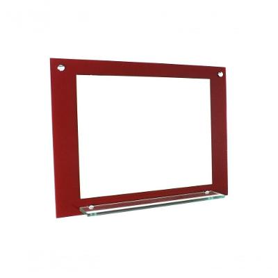 Espelho Para Banheiro Com Prateleira 70cm Vermelho Cereja