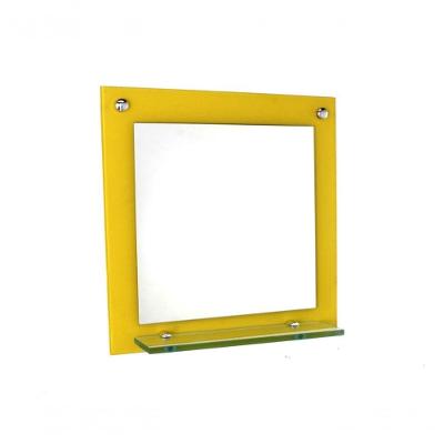 Espelho Para Banheiro Com Prateleira 40cm Amarelo