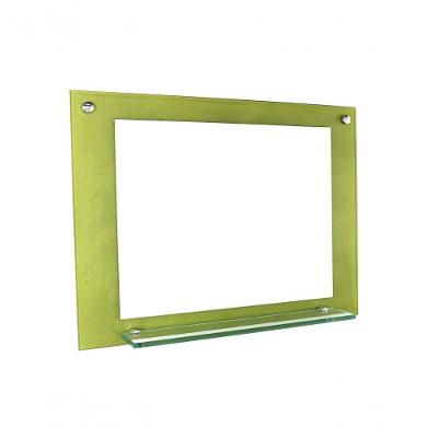 Espelho Para Banheiro Com Prateleira 50cm Verde Oliva