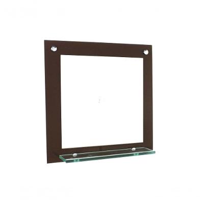 Espelho Para Banheiro Com Prateleira 40cm Marrom