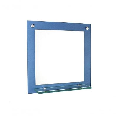 Espelho Para Banheiro Com Prateleira 40cm Azul