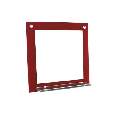 Espelho Para Banheiro Com Prateleira 40cm Vermelho Ferrari
