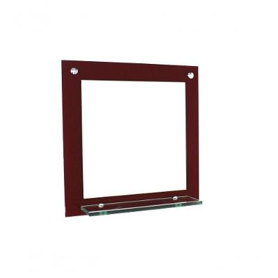 Espelho Para Banheiro Com Prateleira 40cm Vermelho Cereja