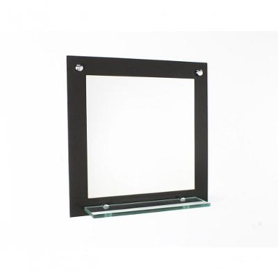 Espelho Para Banheiro Com Prateleira 40cm Preto