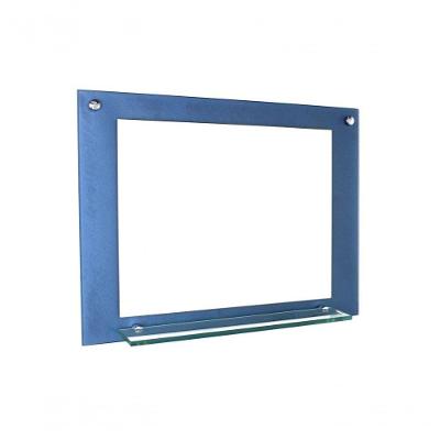 Espelho Para Banheiro Com Prateleira 60cm Azul