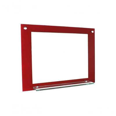 Espelho Para Banheiro Com Prateleira 60cm Vermelho Ferrari