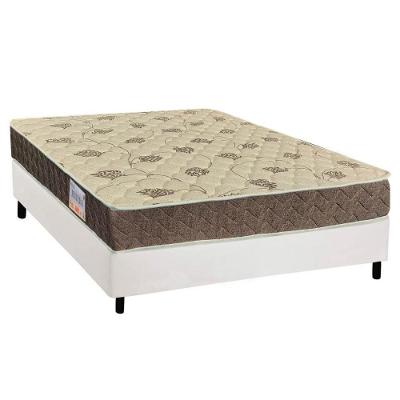 Cama Box Casal: Colchão Anatômico Orthoflex D33/Ep Matera + Base Crc Suede White(138X188)