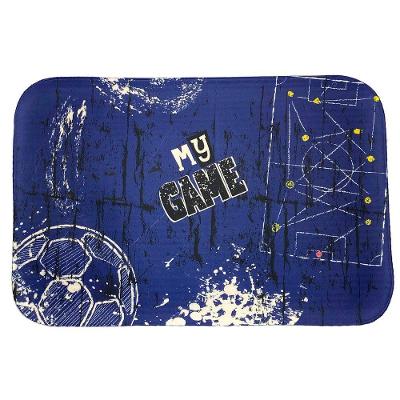Tapete Para Quarto Estampado Futebol 60cm X 40cm - Base Anti