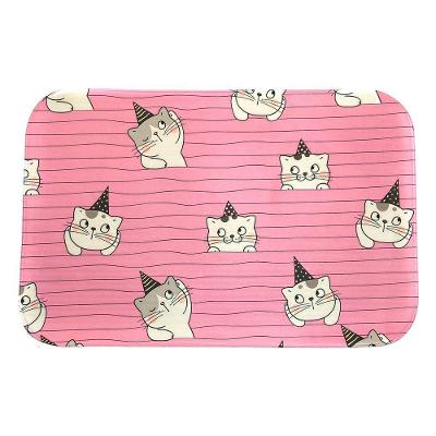 Tapete Para Quarto Estampado Gatinhos 60cm X 40cm - Base Ant
