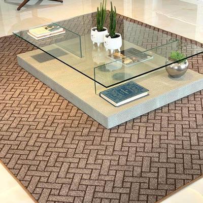 Tapete Carpete Elegante Trama 1,00 X 1,50 Titulos Cor Marrom