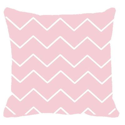 Almofada Chevron Rosa E Branco