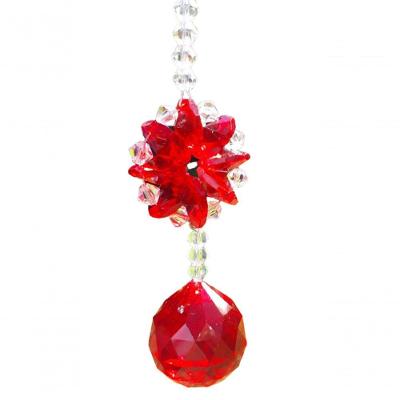 Pingente De Cristal - Suncatcher - Chakras - Facial Vermelho