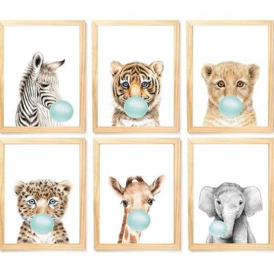 Quadro Infantil 6 Un A4 Vidro E Pendurador