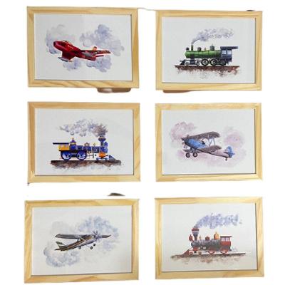 Quadro Infantil 6 Un A4 Vidro E Pendurador