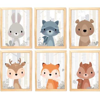 Quadro Infantil 6 Un A4 Vidro E Pendurador