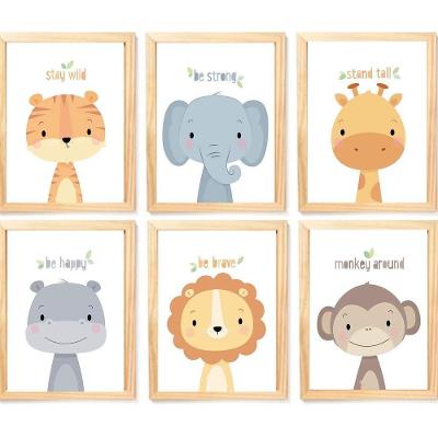 Quadro Infantil 6 Un A4 Vidro E Pendurador