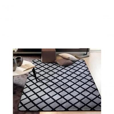Tapete Flannel Sala Quarto Luxo Macio 2,00X1,40 Preto Branco