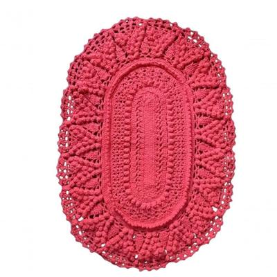 Tapete Vermelho Em Ponto Russo Artesanal.