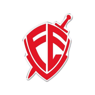 Adesivo Decorativo Em Relevo Fácil Aplicação Escudo Fé Vermelho