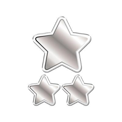 Adesivo Decorativo Em Relevo Fácil Aplicação Estrelas Cor Branco