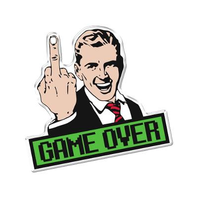 Adesivo Decorativo Em Relevo Facil Aplicação Game Over Verde