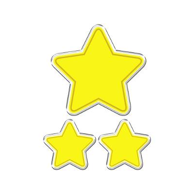 Adesivo Decorativo Em Relevo Fácil Aplicação Estrelas Cor Branco