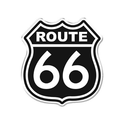 Adesivo Decorativo Em Relevo Fácil Aplicação Route 66 Cor Branco