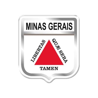 Adesivo Decorativo Em Relevo Fácil Aplicação Brasão Minas Gerais Cor Branco