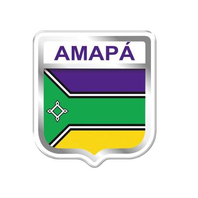 Adesivo Decorativo Em Relevo Fácil Aplicação Brasão Amapá Cor Branco