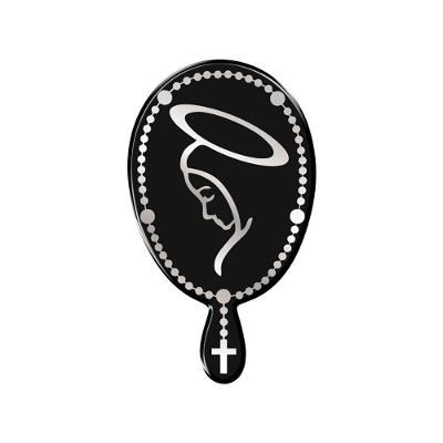 Adesivo Decorativo Em Relevo Facil Aplicação Rorário Terço Virgem Maria Preto