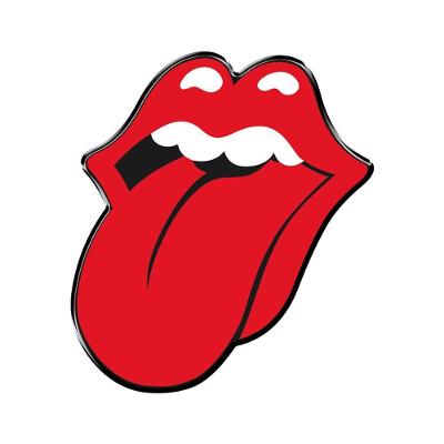 Adesivo Decorativo Em Relevo Fácil Aplicação Rolling Stones Lingua Cor Branco