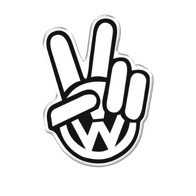 Adesivo Decorativo Em Relevo Fácil Aplicação Volkswagen Cor Branco
