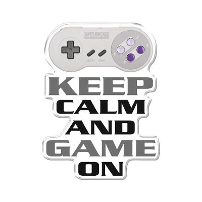 Adesivo Decorativo Em Relevo Fácil Aplicação Keep Calm And Game On Cor Branco
