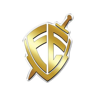 Adesivo Decorativo Em Relevo Fácil Aplicação Escudo Fé Dourado