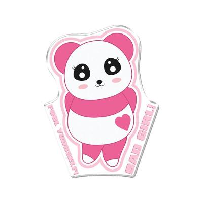 Adesivo Decorativo Em Relevo Fácil Aplicação Urso Rosa Bad Girl Cor Branco