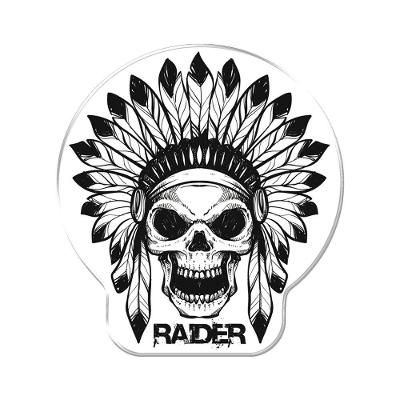 Adesivo Decorativo Em Relevo Fácil Aplicação Caveira Raider Cor Branco