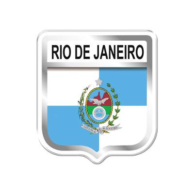 Adesivo Decorativo Em Relevo Fácil Aplicação Brasão Rio De Janeiro Cor Branco