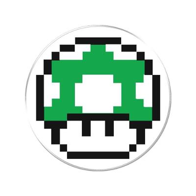 Adesivo Decorativo Em Relevo Fácil Aplicação Cogumelo Mario Bross Cor Branco