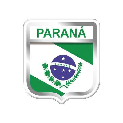 Adesivo Decorativo Em Relevo Fácil Aplicação Brasão Paraná Cor Branco