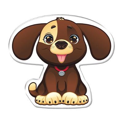 Adesivo Decorativo Em Relevo Fácil Aplicação Cachorro Cor Branco