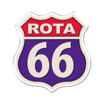 Adesivo Decorativo Em Relevo Fácil Aplicação Rota 66 Cor Branco
