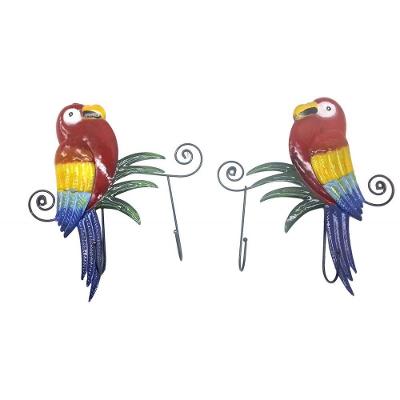 Gancho De Metal Duplo Para Bone Arara Vermelha Kit Com 2